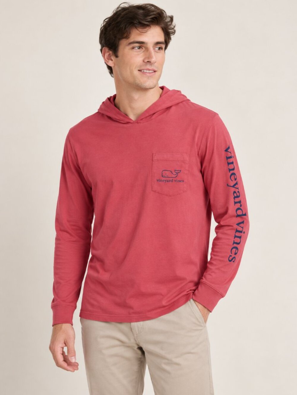 Vineyard Vines Pink Hooded Pocket T-Shirt Men’s XS